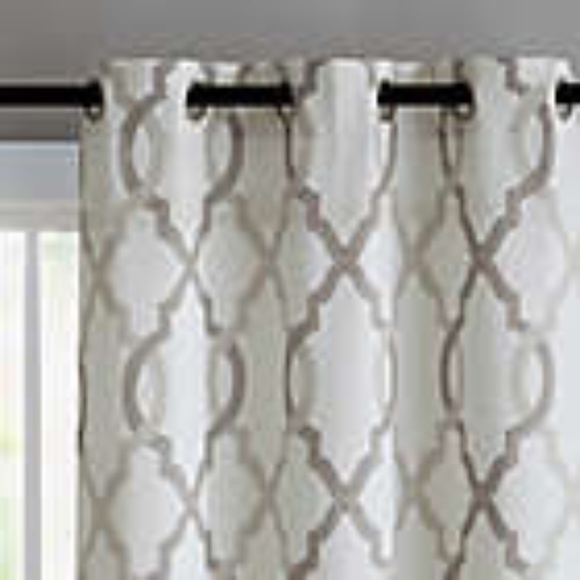 VCNY 2 pc Grommet Pair 38 x 48 Ea Caldwell Tan Whi - Picture 2 of 6